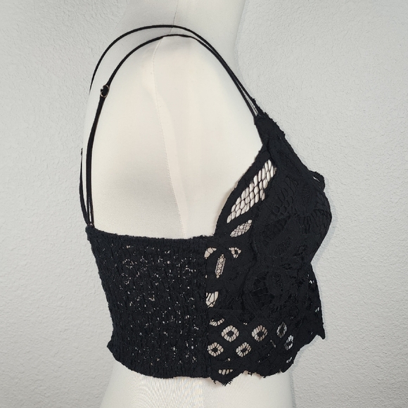 Black Free People Adella Bralette Size Xl - Picture 4 of 8